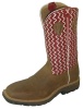 Twisted X MLCS001 for $149.99 Men's' Pull On Work Lite Boot with Distressed Shoulder Leather Foot and a Round Steel Toe